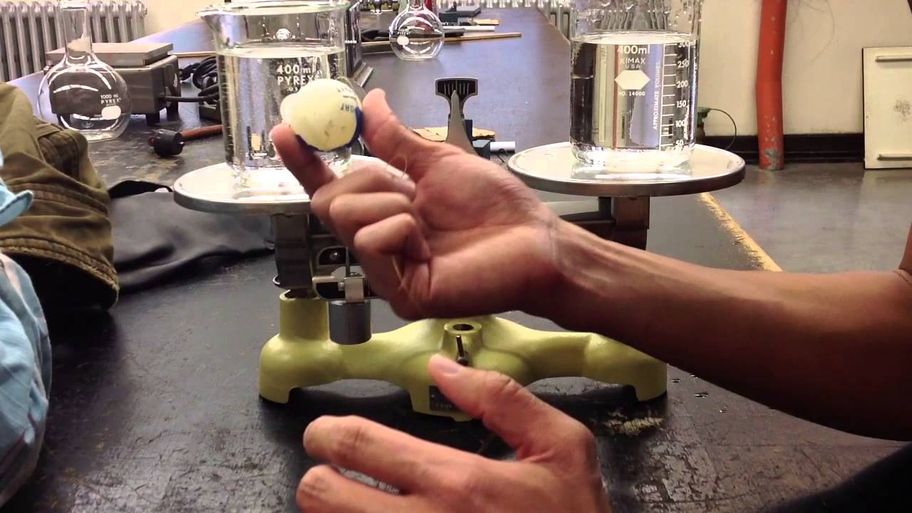 Odd Balance Challenge: Balancing a Steel ball and Pong Pong ball submerged in water.