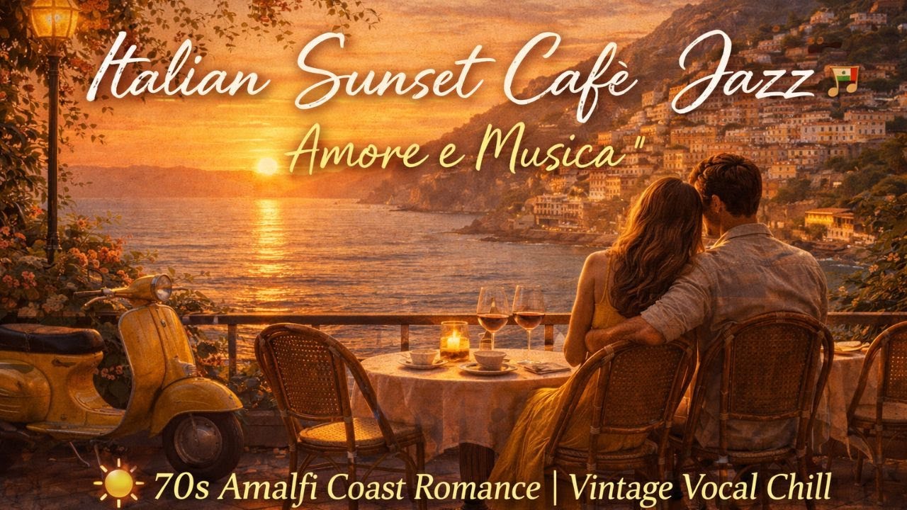 Italian Sunset Café Jazz ☀️ 70s Amalfi Coast Romance | Vintage Vocal Chill