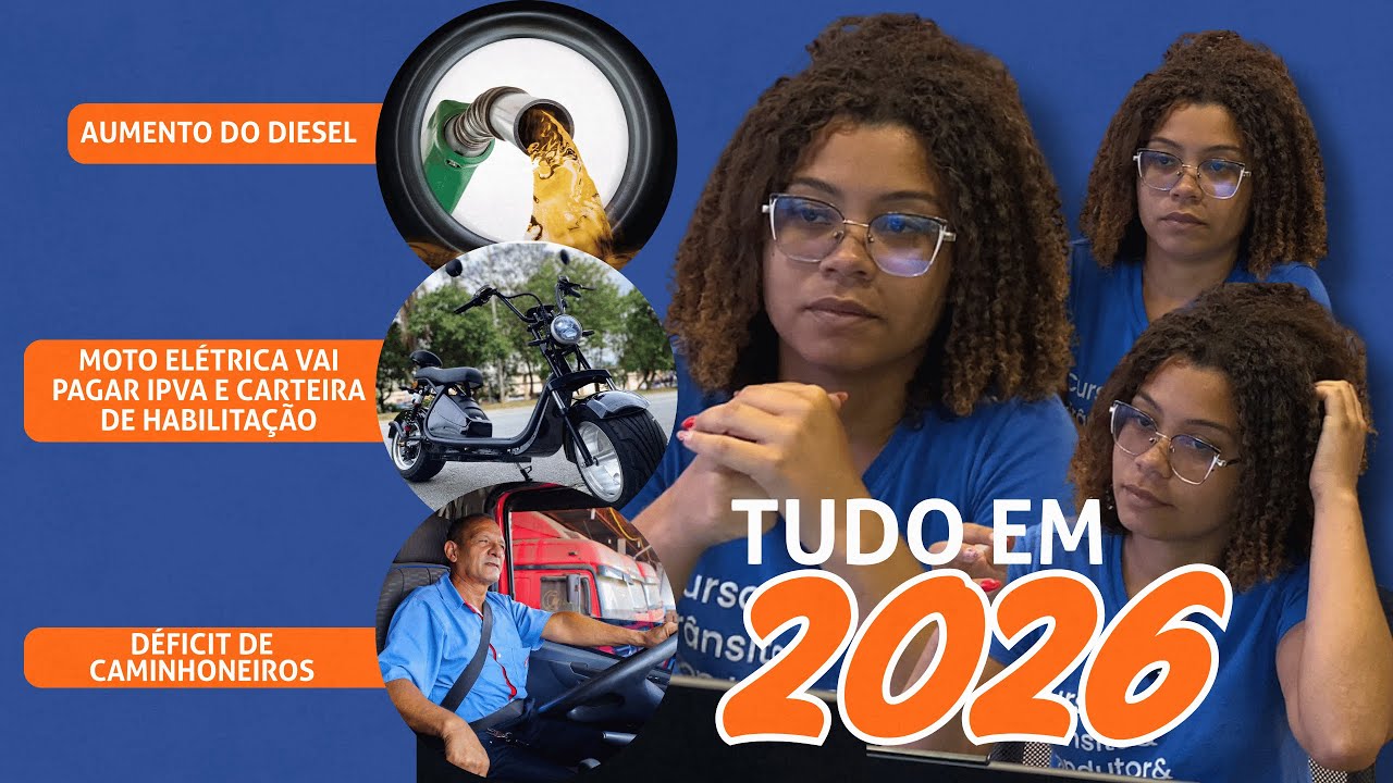 IPVA e carteira para elétricos, limite de velocidade da BR-040 e as mudanças no trânsito em 2026