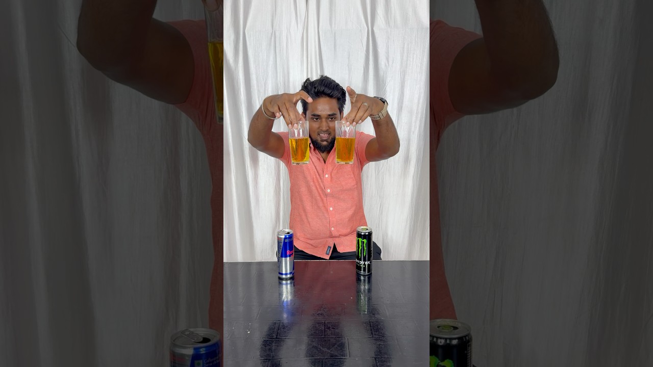 Red bull Vs Monster #youtubeshorts #shortsfeed #food #foodie #entertainement #challenge