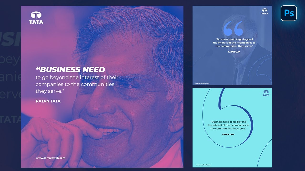 Quotes Design in photoshop | quotes Banner Design | Photoshop Tutorial