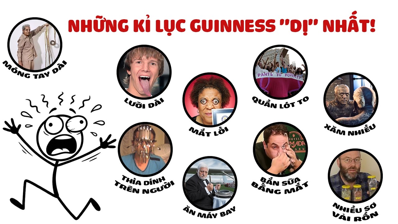 TOP NHỮNG KỶ LỤC GUINNESS DỊ NHẤT HÀNH TINH | Ngắn Gọn Thôi