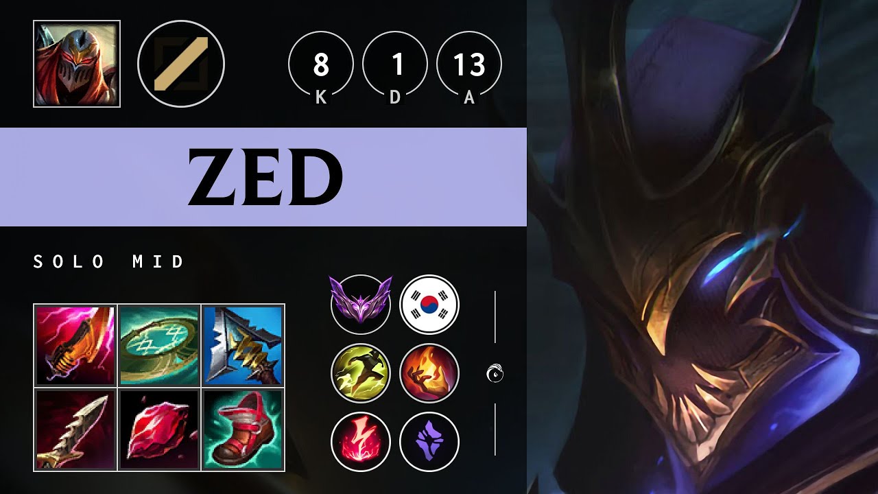 Zed Mid vs Mel - KR Master Patch 25.20