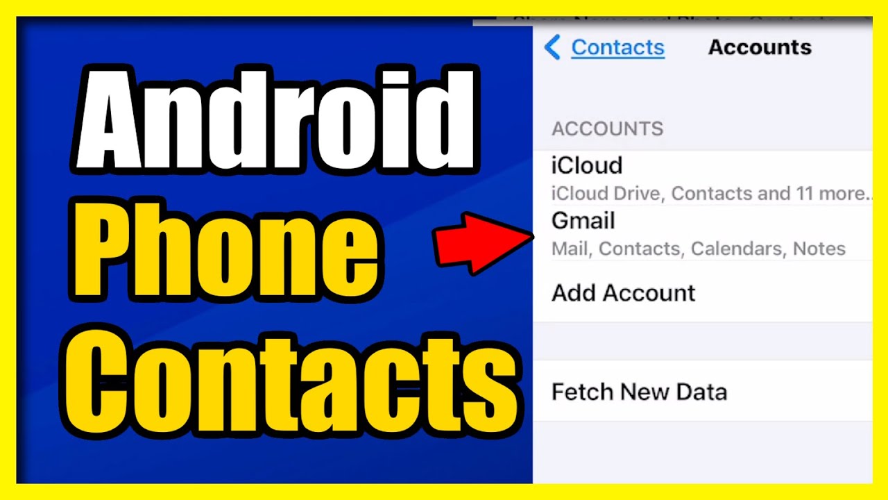 How to import Android Contacts to your iPhone using Google Account Sync (Easy Method)