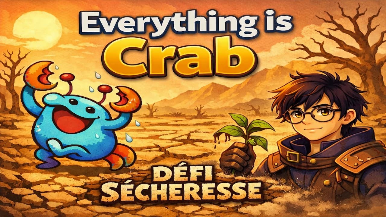 Survivre à la Sécheresse… c’est plus facile que prévu ! (Everything is Crab)