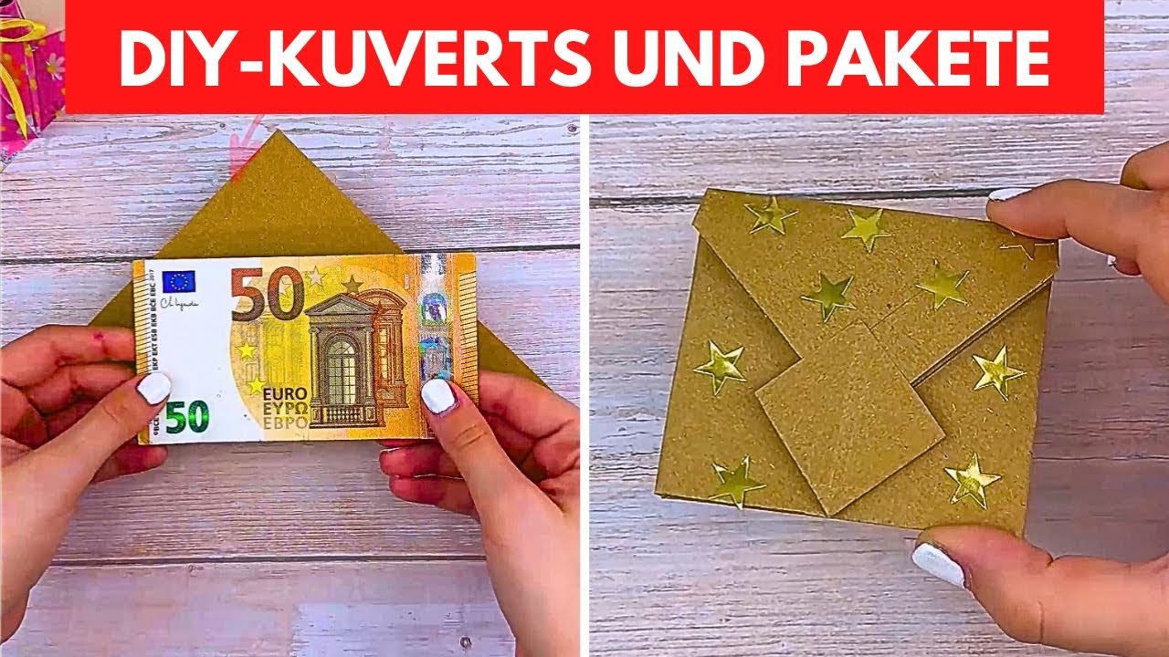 Alle DIY-Ideen, die Sie sich für GELDUMSCHLÄGE und GESCHENKVERPACKUNGEN wünschen können