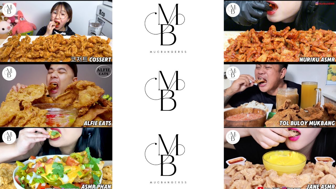 SUPER CRISPY CHICKEN SKIN ASMR MUKBANG COMPILATION