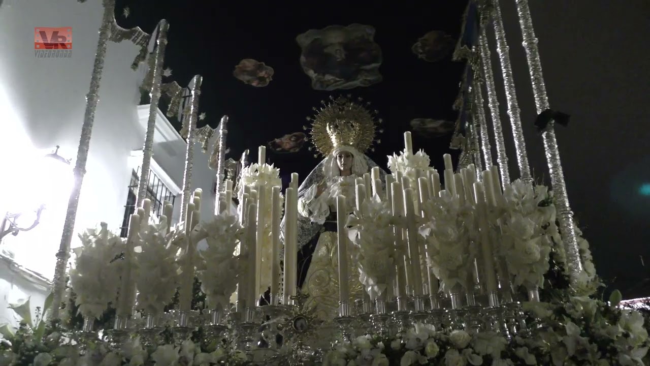 María Santísima Consuelo de las Tristezas. 4K. Plaza de los Descalzos. Lunes Santo. Ronda 2024