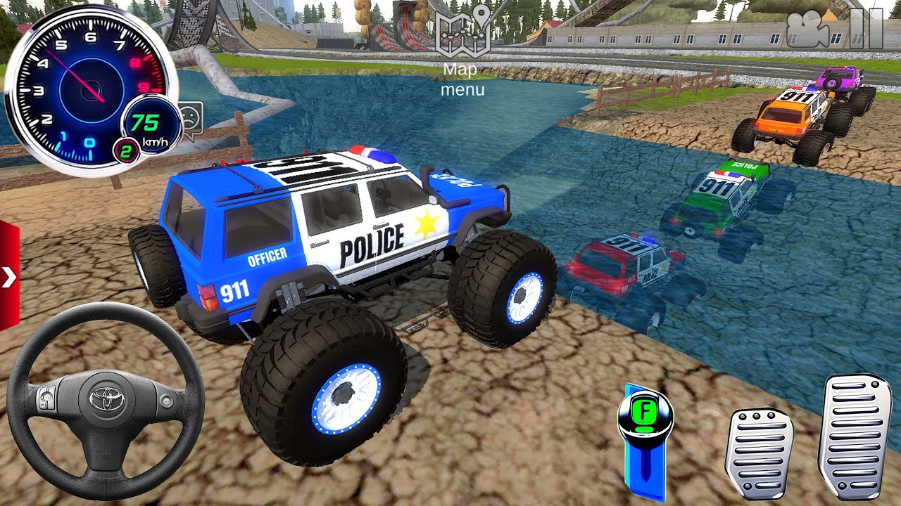 Police Monster Truck Impossible Stunts #3 - Car Extreme Racing Android Gameplay