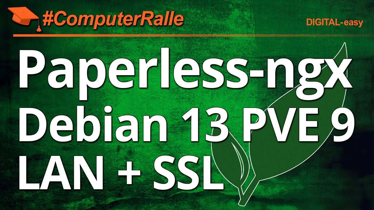 Paperless auf Debian 13 in einer Proxmox 9 VM mit SSL im LAN installieren