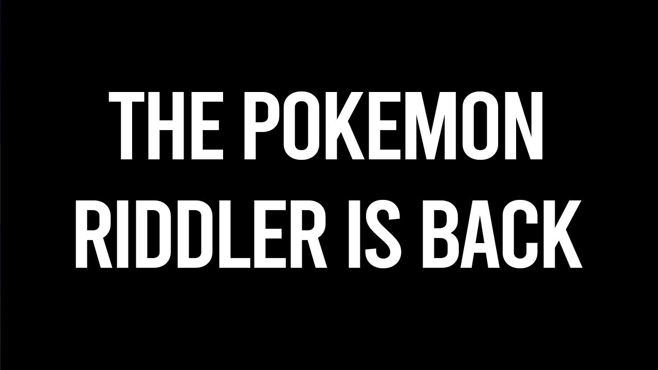 The Gen 9 Pokemon Riddler is back..