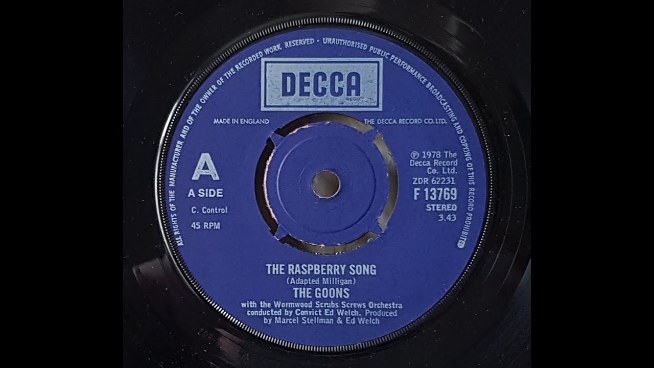 The Goons 'The Raspberry song' 1978 45 rpm