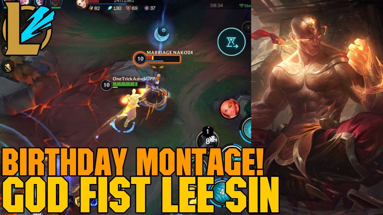 GOD FIST LEE SIN MONTAGE | WILD RIFT (Patch 3.5a)