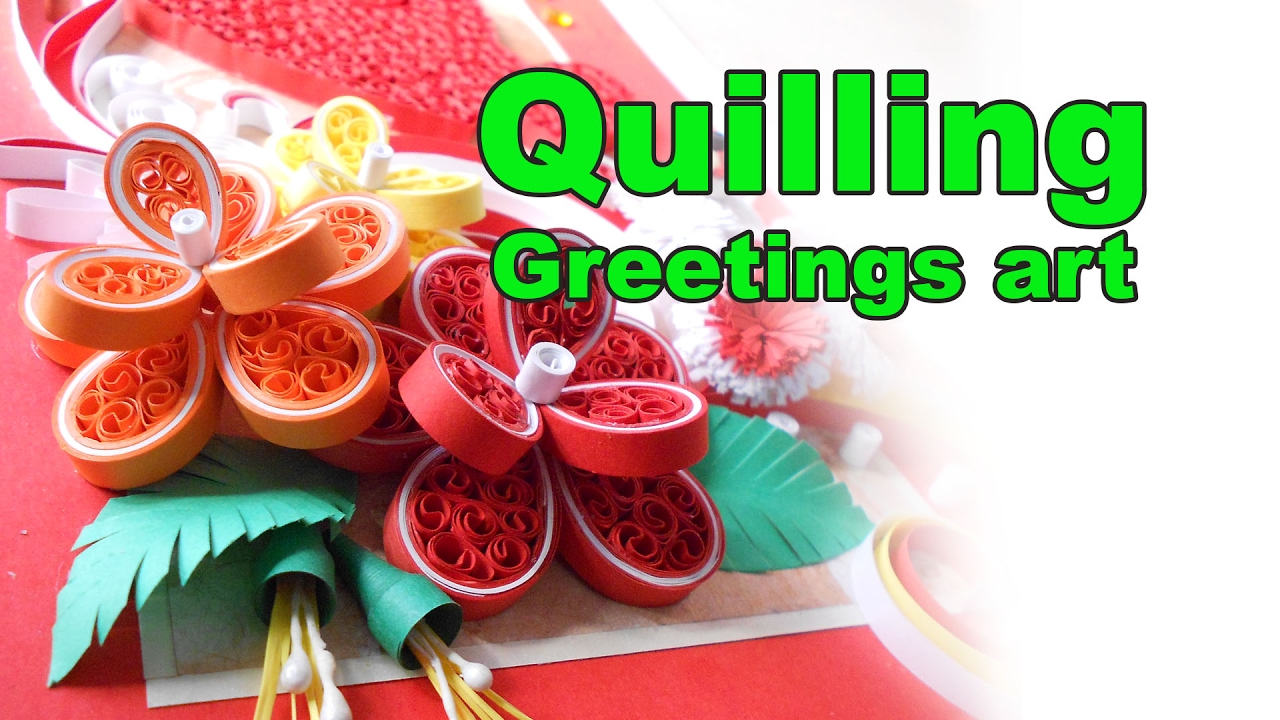 Quilling greeting paper art
