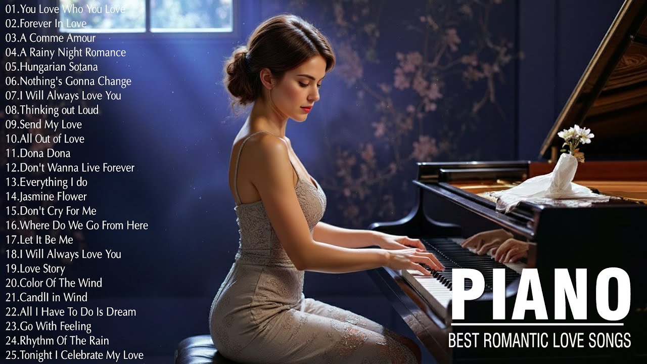 Beautiful Piano Love Songs Forever - Greatest Hits Love Songs Playlist - Best Relaxing Piano Music