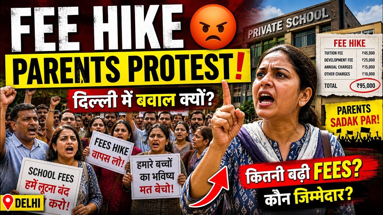 Delhi School Fee Hike Protest 😡 | Parents Protest Against Fees | Full Ground report 