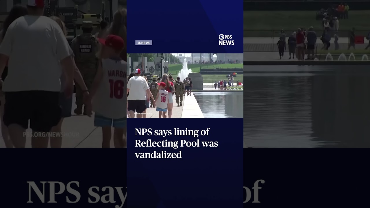NPS says lining of Reflecting Pool was vandalized