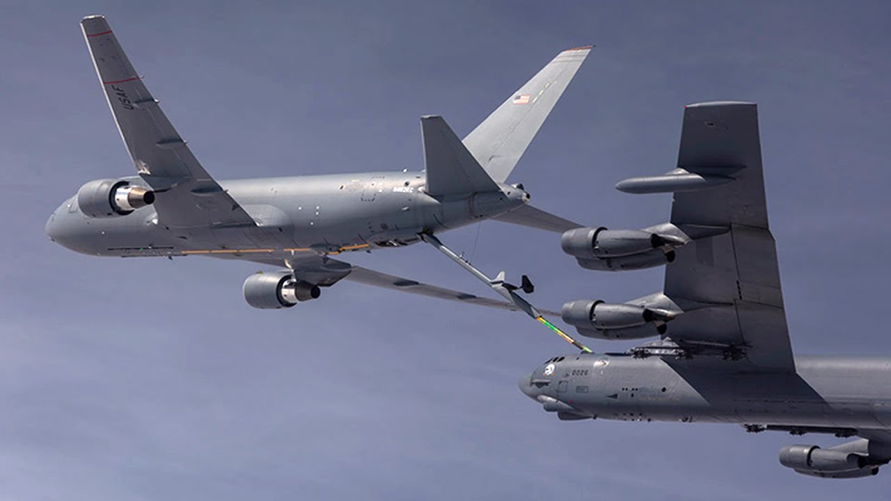 KC-135 Stratotanker in Action - Aircraft Air Refueling