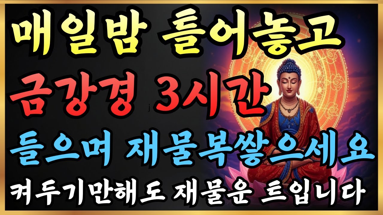 💰 [잠들기 전 필수] 금강경 재물운 상승 15가지 비밀  | 수면 중 업장 소멸 법문|부처님말씀 | 마음공부 |성불라디오 |불교명상