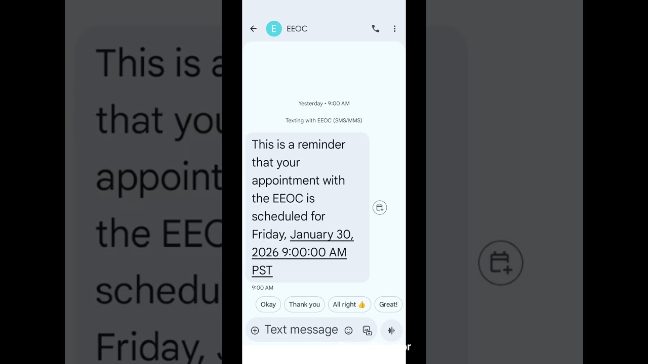 EEOC 給我打電話! 職業投訴部門給我打電話！  