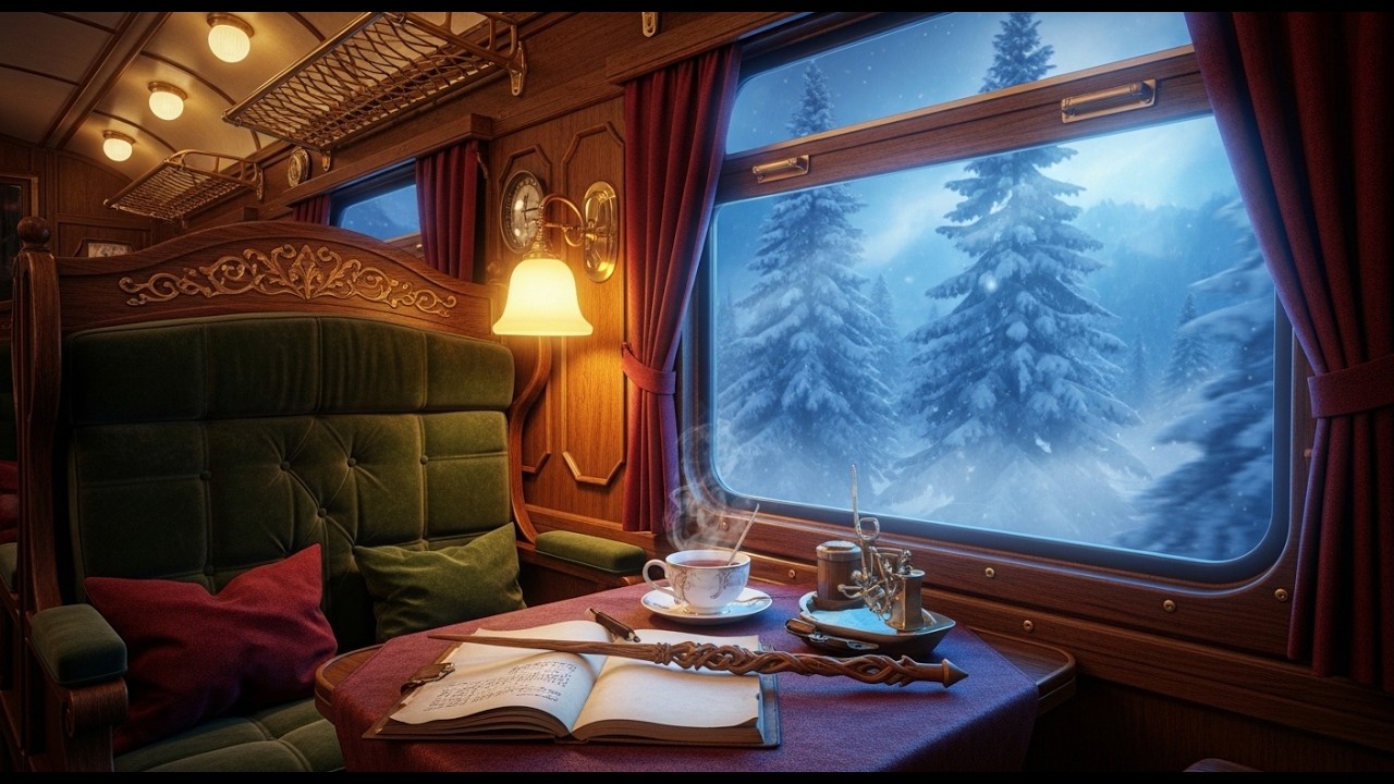 Magical Train Journey Ambience 🚂 Rain on Window & Rhythmic Track Sounds [1 Hour] | Deep Focus