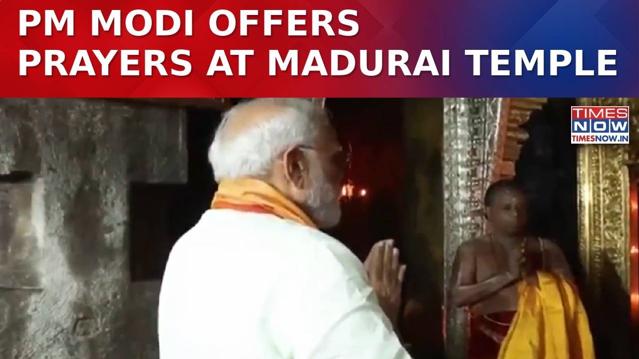 PM Modi Offers Prayers At Arulmigu Subramania Swamy Temple In Tamil Nadu's Madurai | WATCH