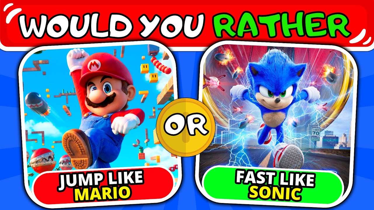 Would You Rather... Super Mario VS Sonic 🍄⚡️