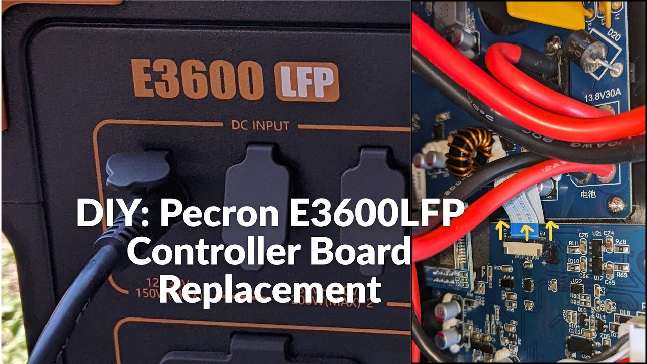 Pecron E3600LFP Controller Board Replacement. DIY Step by Step Guide.