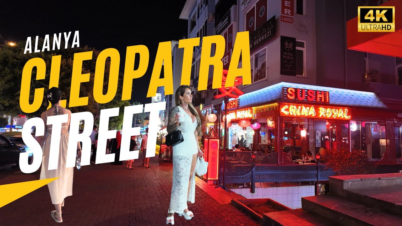 Alanya Nightlife Tour | Night Walk on Cleopatra Street | September 2025 | [4K HD/60 fps] 
