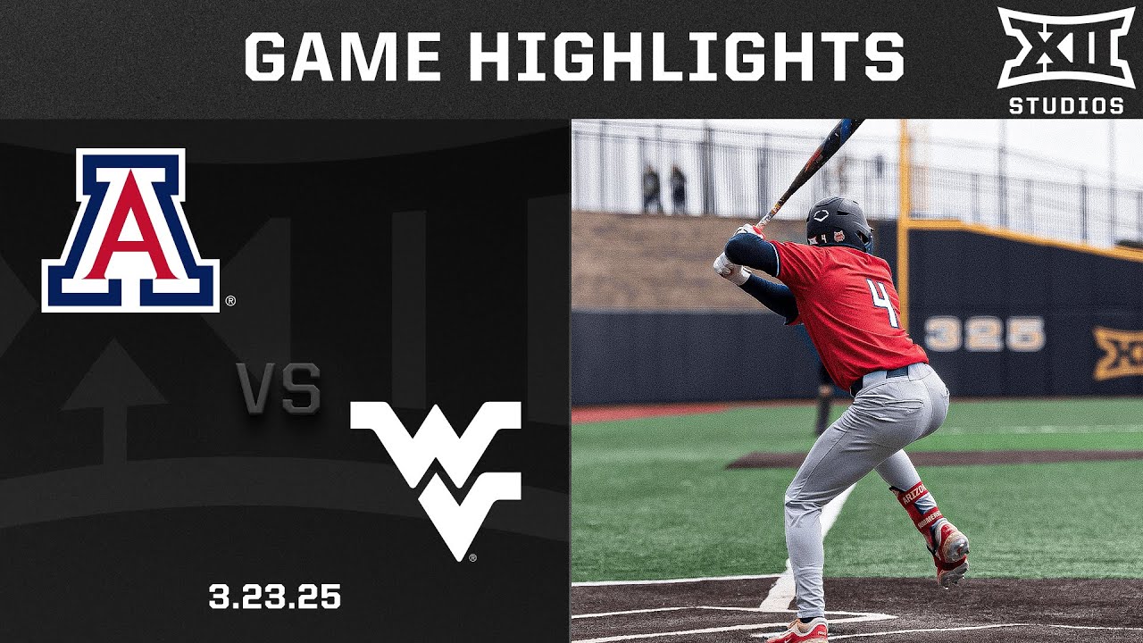 Arizona vs. West Virginia (3.23.25) Highlights | 2025 Big 12 Baseball