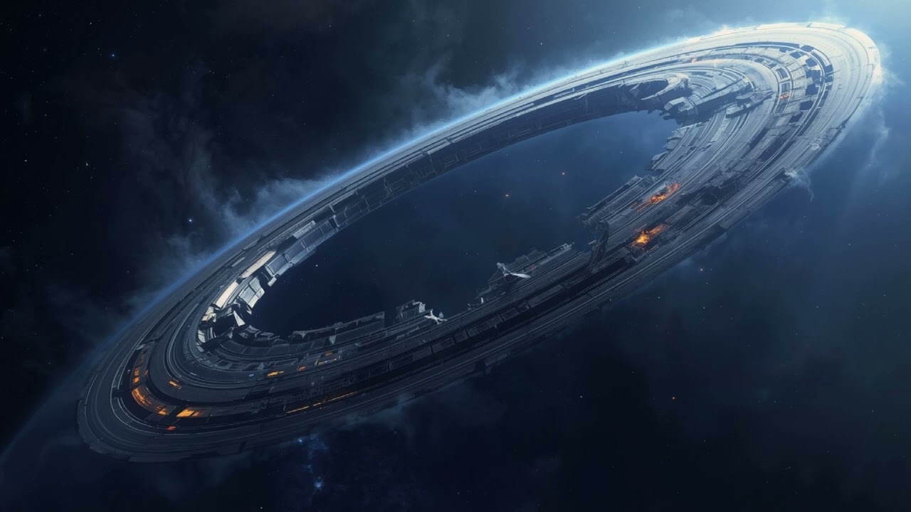 The Dying Arcs of an Alien Ringworld 🪐 2 Hour Megastructure Ruins Soundscape  Cosmic Haze Ambience