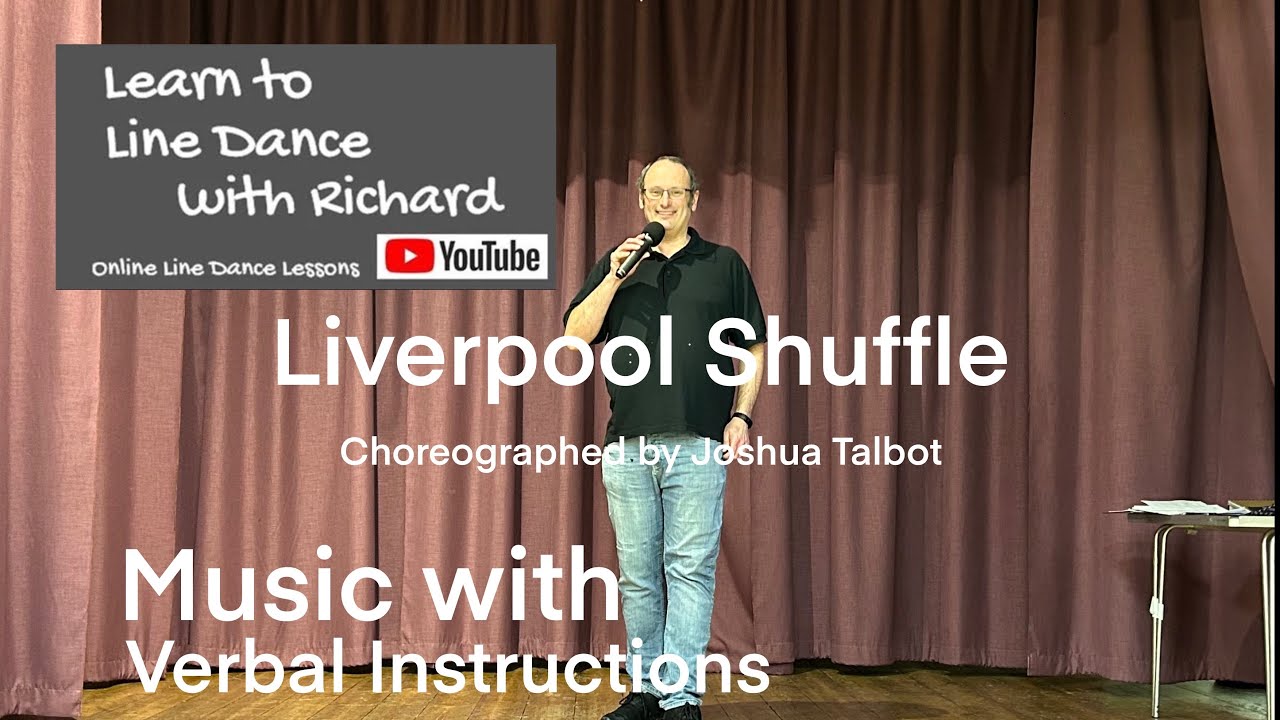 BEGINNER LINE DANCE LESSON 126 - Liverpool Shuffle - Part 2 - Music with verbal instruction