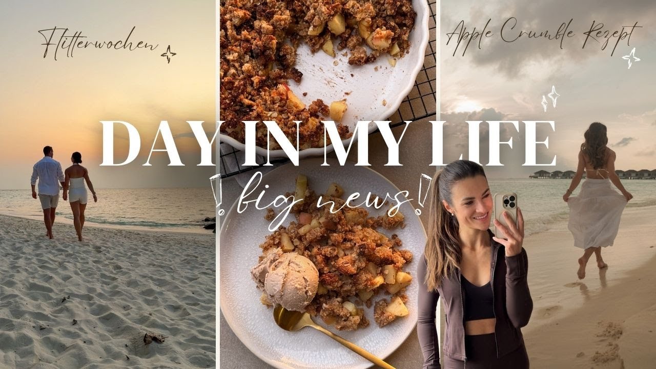 VLOG | A Day in my life: Big News, Apple Crumble Rezept & Training