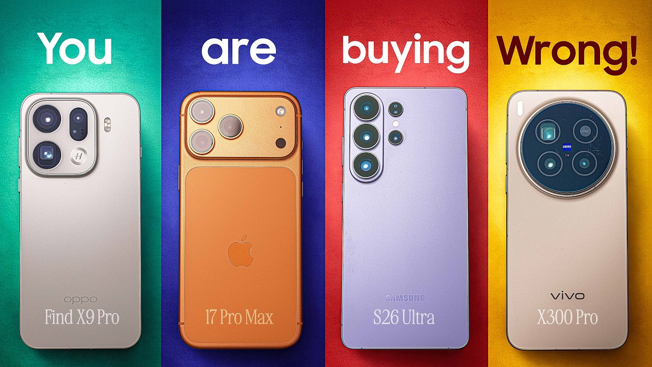 S26 ULTRA vs iPHONE 17Pro MAX vs OPPO FIND X9Pro vs VIVO X300Pro- Ultimate CAMERA Comparison
