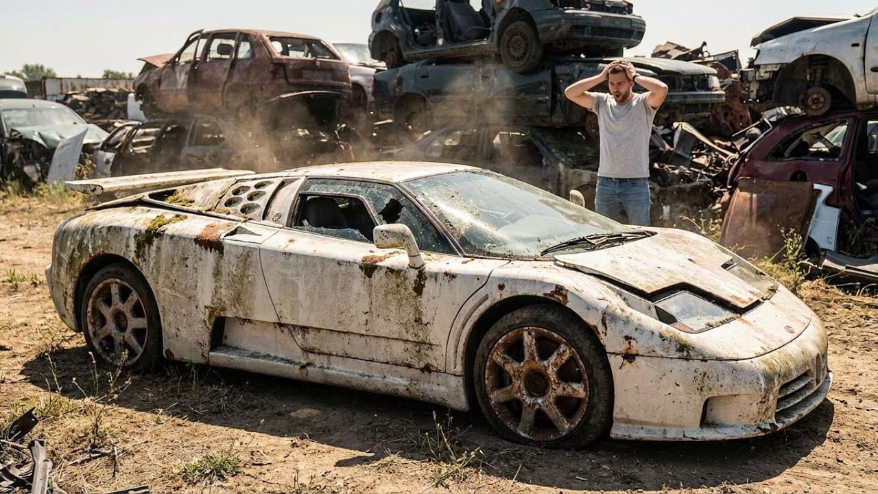 ASMR Car Restoration Full Rebuild of White Bugatti EB110 1991 from Abandoned Condition | Looking New