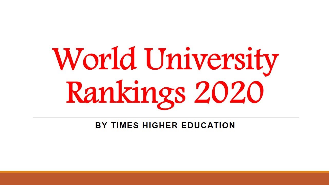 Top 50 World University Rankings 2020 | Times Higher Education (THE)