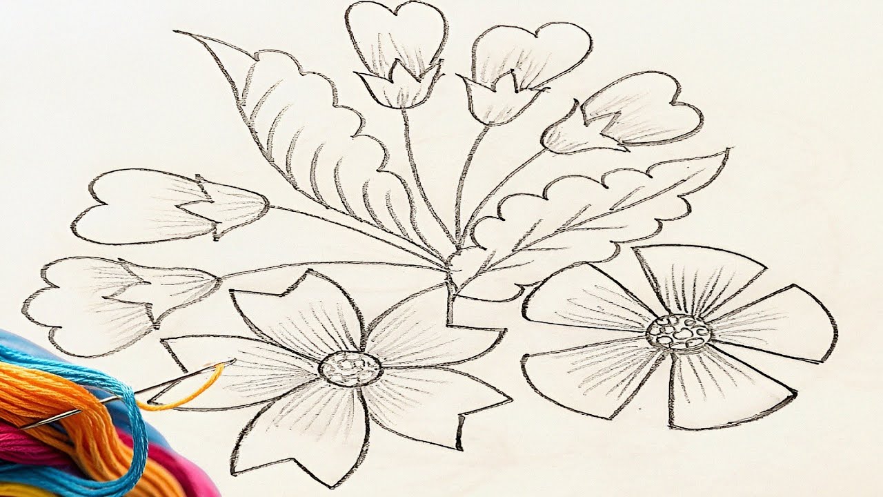 Elegant And Easy Hand Embroidery Design For Beginners | Simple Filling Stitches 