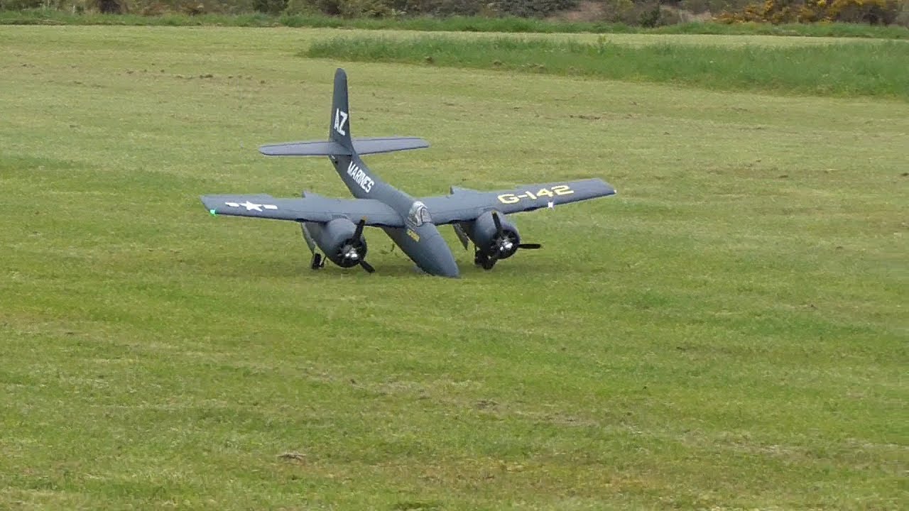 FlightLine RC F7F-3 Tigercat 1600mm CRASH!