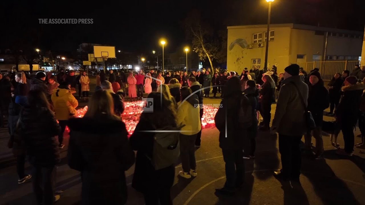 Croatians hold vigil honoring victims of knife attack at elementary school