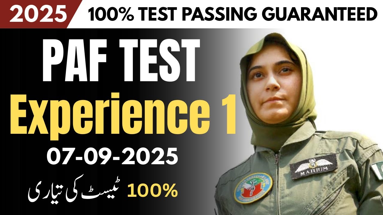 PAF Initial Test Preparation 2025 |PAF EXPERIENCE 1| PAF ACADEMIC 2025 