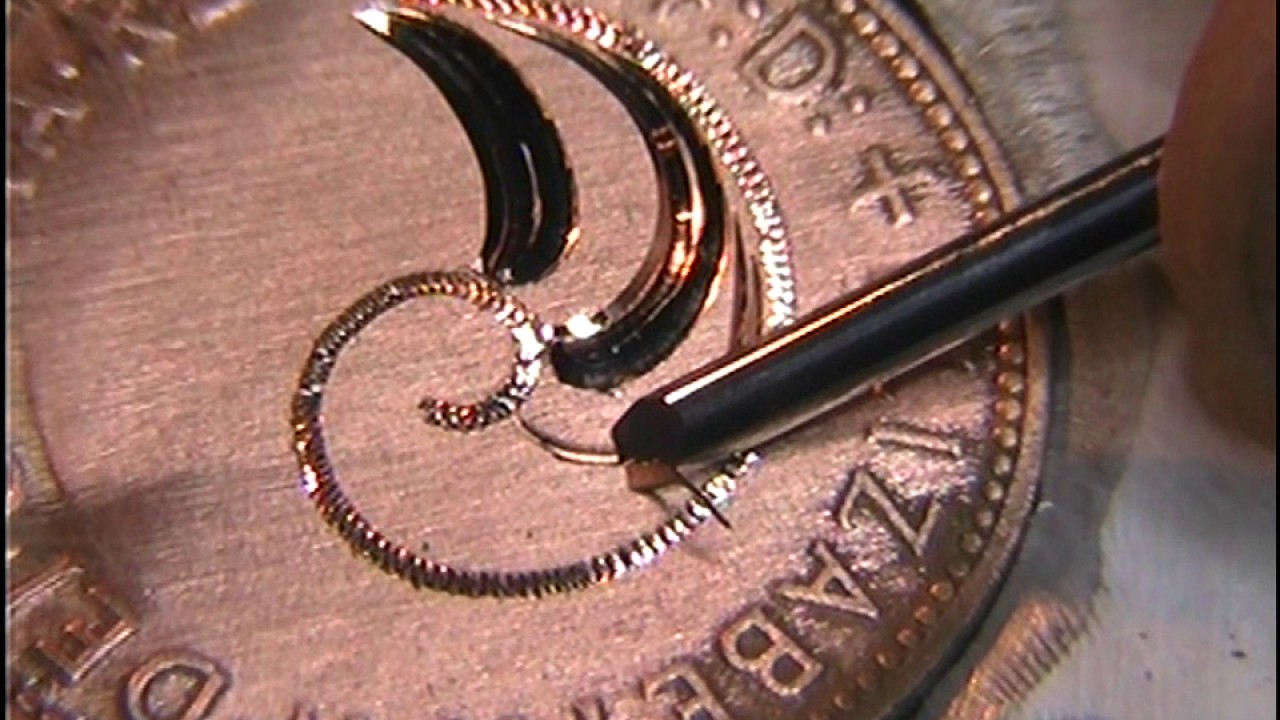 Hand Engraving Western Style Scrolls with the homemade hand engraving machine