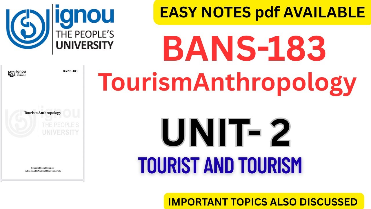BANS-183 Unit-2 Tourist and Tourism // explanation // 