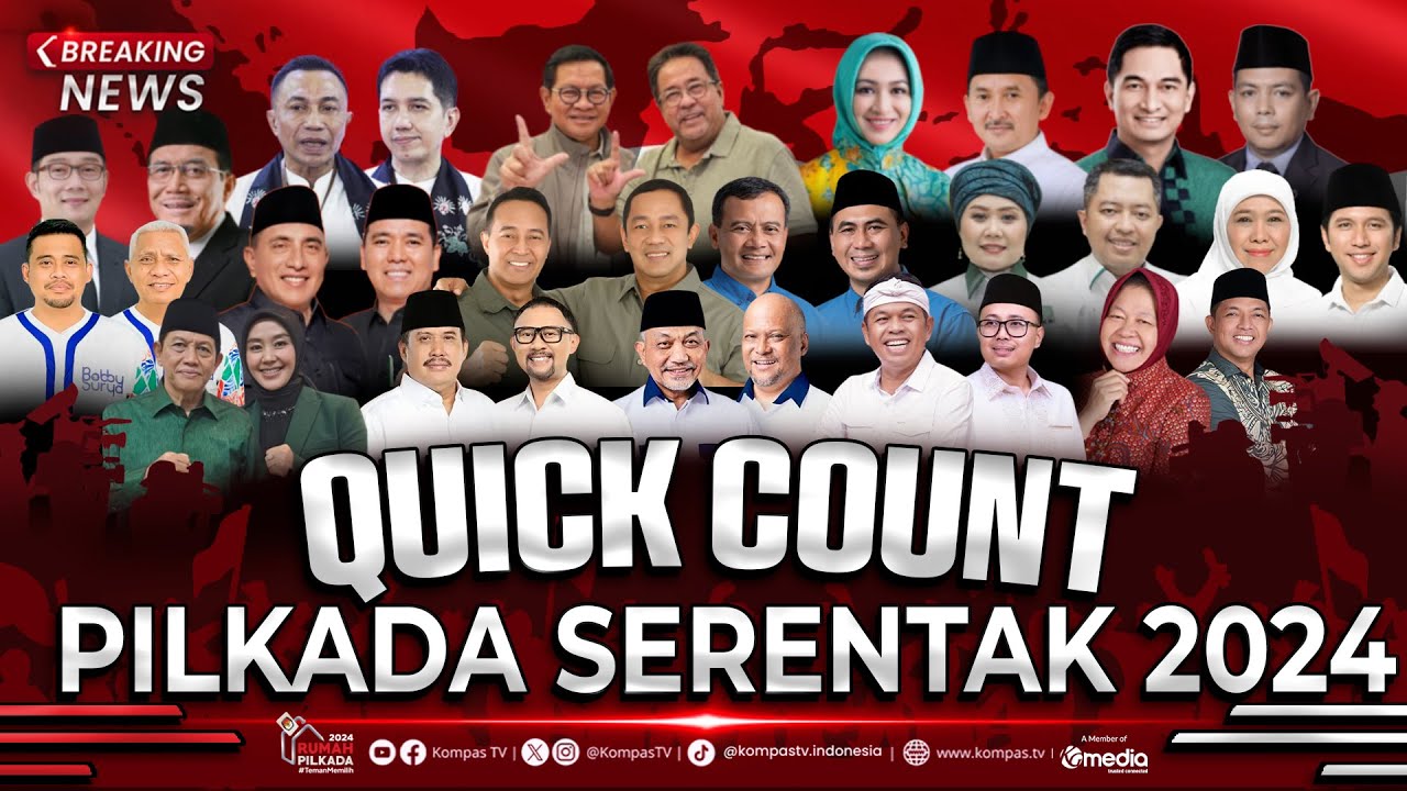 🔴 LIVE Pengumuman Hasil Quick Count Pilkada Serentak 2024: Suara Siapa Unggul?