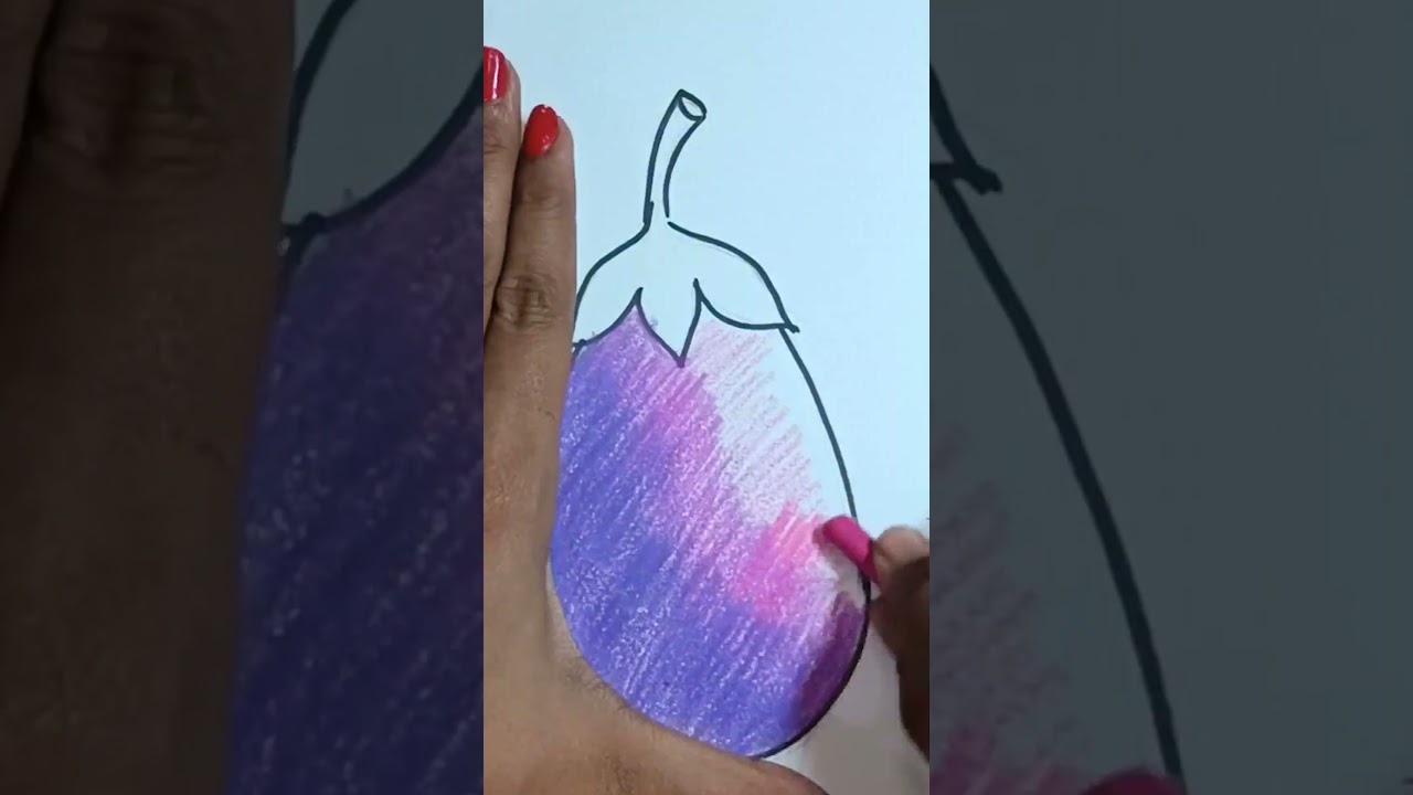 Brinjal drawing and coloring| #drawing #swarnaart #brinjal