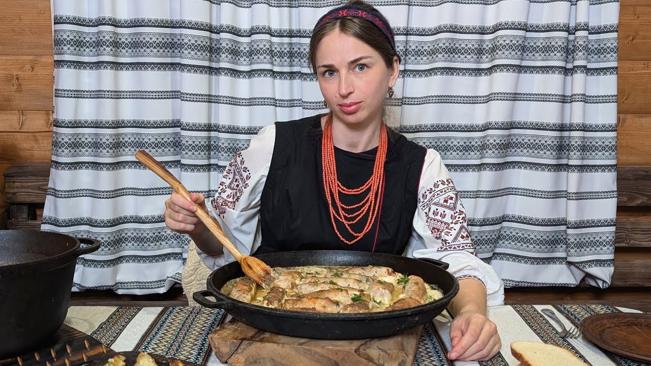 Дивовижні м'ясні рулетики з лісовими грибами. Рецепт з гірського українського села