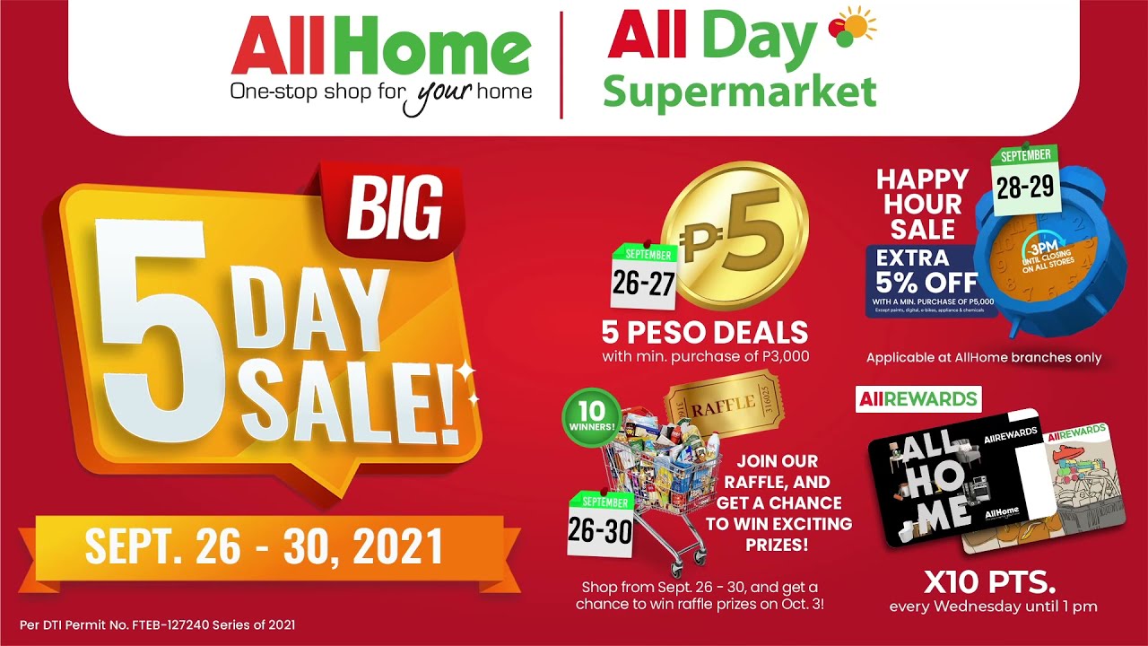 AllHome Big 5 Day Sale | AllHome Promos