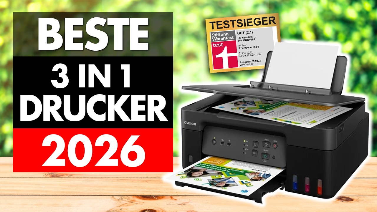 Beste DRUCKER f&uuml;r Zuhause 2026! ► Top 3 Multifunktionsdrucker / Kopierer / Scanner im Test Vergleich