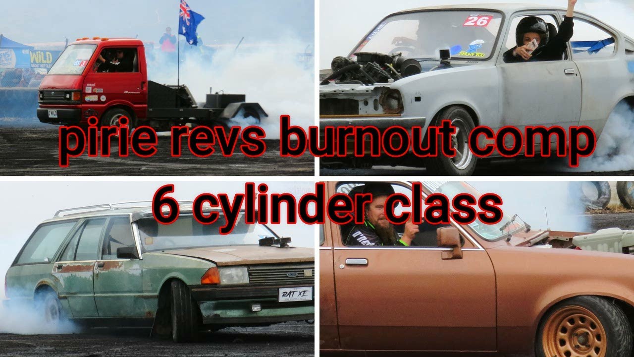 pirie revs burnout comp 6 cylinder class.