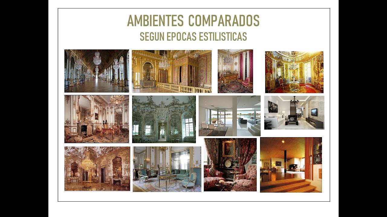 AMBIENTES COMPARADOS-seg&uacute;n &Eacute;pocas Estilisticas