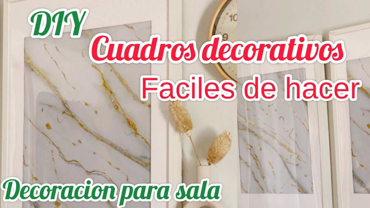 DIY Cuadros decorativos para salas / como hacer cuadros elegantes para tu casa con poco dinero